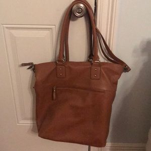 Merona brown leather slouchy purse